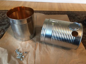 Tension held Inner connector ring on DIY Tin Can Smoker